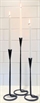 Linoljebränd smidesljusstake 42cm